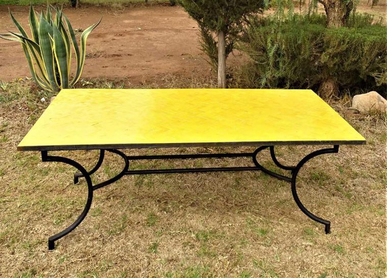 Table Zellige Jaune