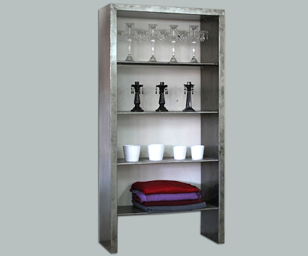 Bibliothèque Acier brossé